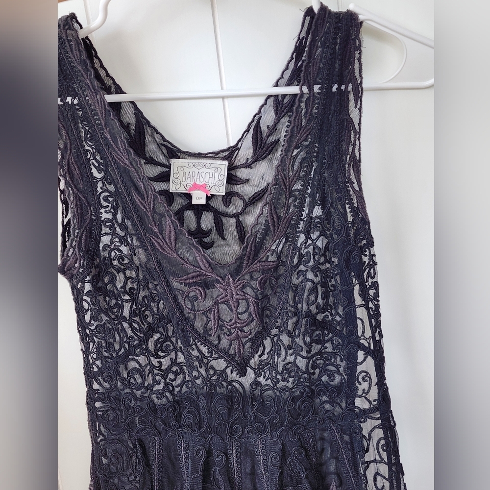 Anthropologie Yoana Baraschi Lace V-Neck Dress EUC - Picture 5 of 9